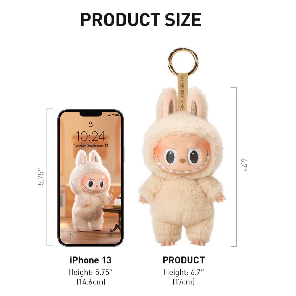 NIB Labubu Exciting Macaron - SESAME BEAN - Vinyl Plush Pendant POP MART - Picture 12 of 13